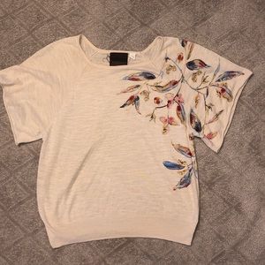 Anthropology brand Guinevere painted sweater